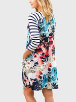 NEW FEELING Womens Navy Floral Dresses