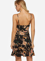 NEW FEELING Womens Black Floral Dresses