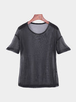 NEW FEELING Womens Black T-Shirts