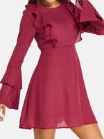 Custom Long Sleeve Striped Shift Dress