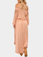 Custom White Halter Maxi Dress
