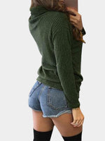 NEW FEELING Womens Army Green T-Shirts
