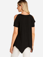 NEW FEELING Womens Black T-Shirts