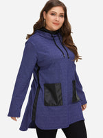 OEM Ladies Blue Plus Size Tops