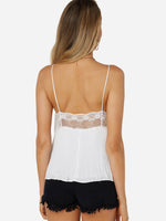 NEW FEELING Womens White Camis