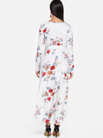 NEW FEELING Womens White Floral Dresses