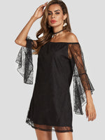 OEM Ladies Black Off The Shoulder Dresses