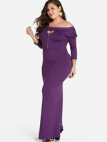 ODM Ladies Long Sleeve Plus Size Dress