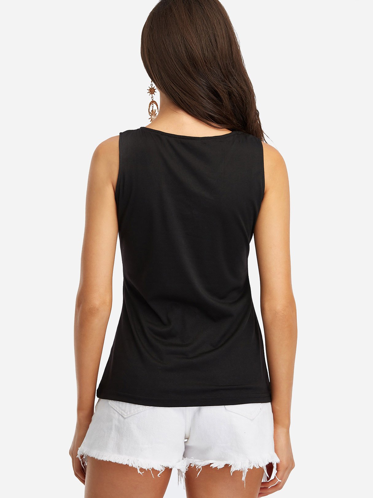 NEW FEELING Womens Black Camis