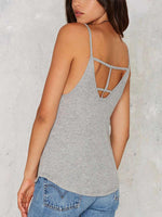 NEW FEELING Womens Gray Camis