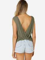 NEW FEELING Womens Army Green Camis