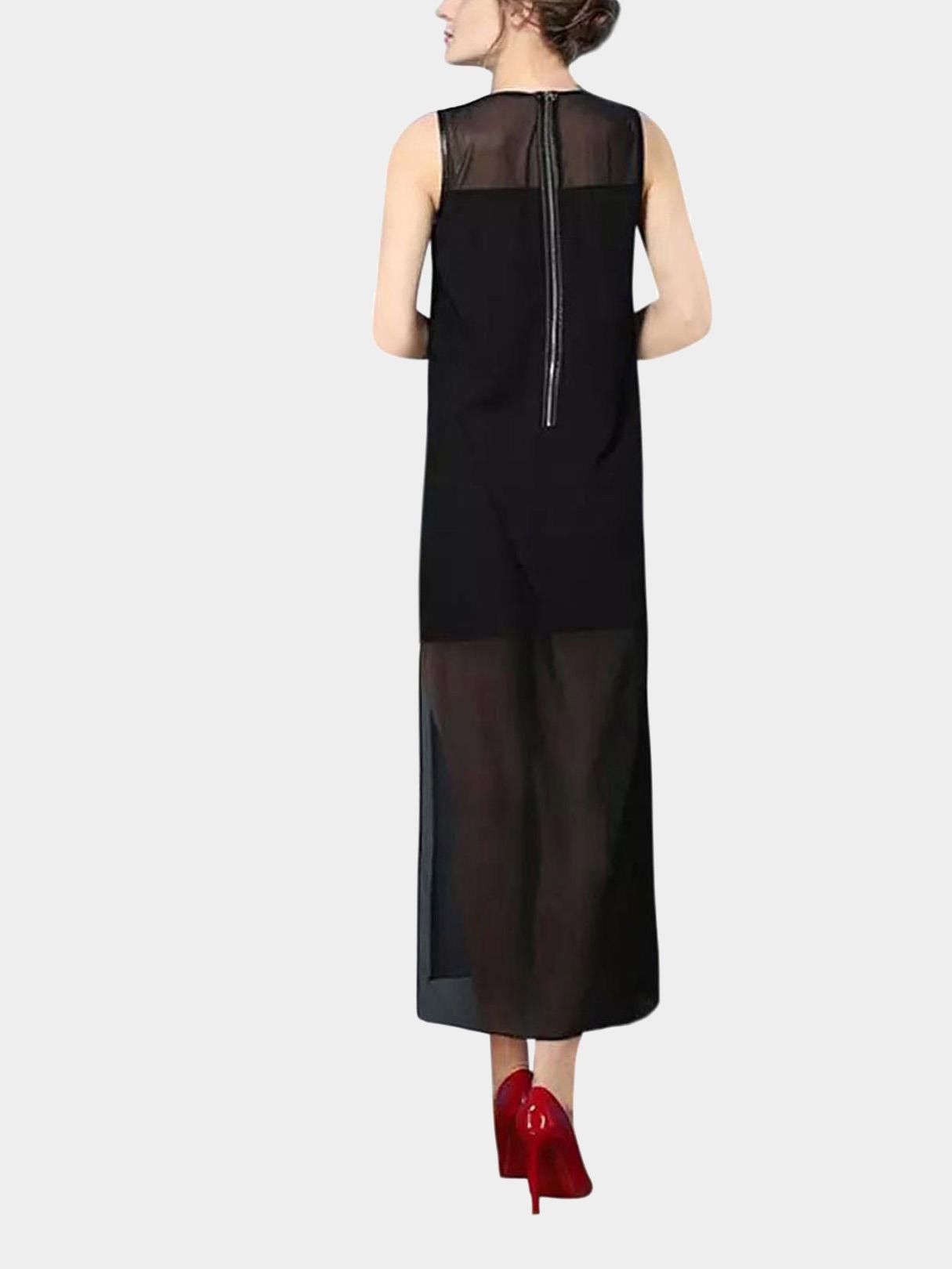 NEW FEELING Womens Black Chiffon Dresses