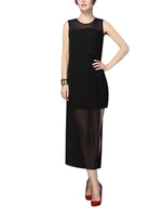 OEM Ladies Black Chiffon Dresses