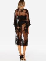NEW FEELING Womens Black Cover-Ups