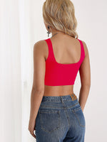 NEW FEELING Womens Red Camis
