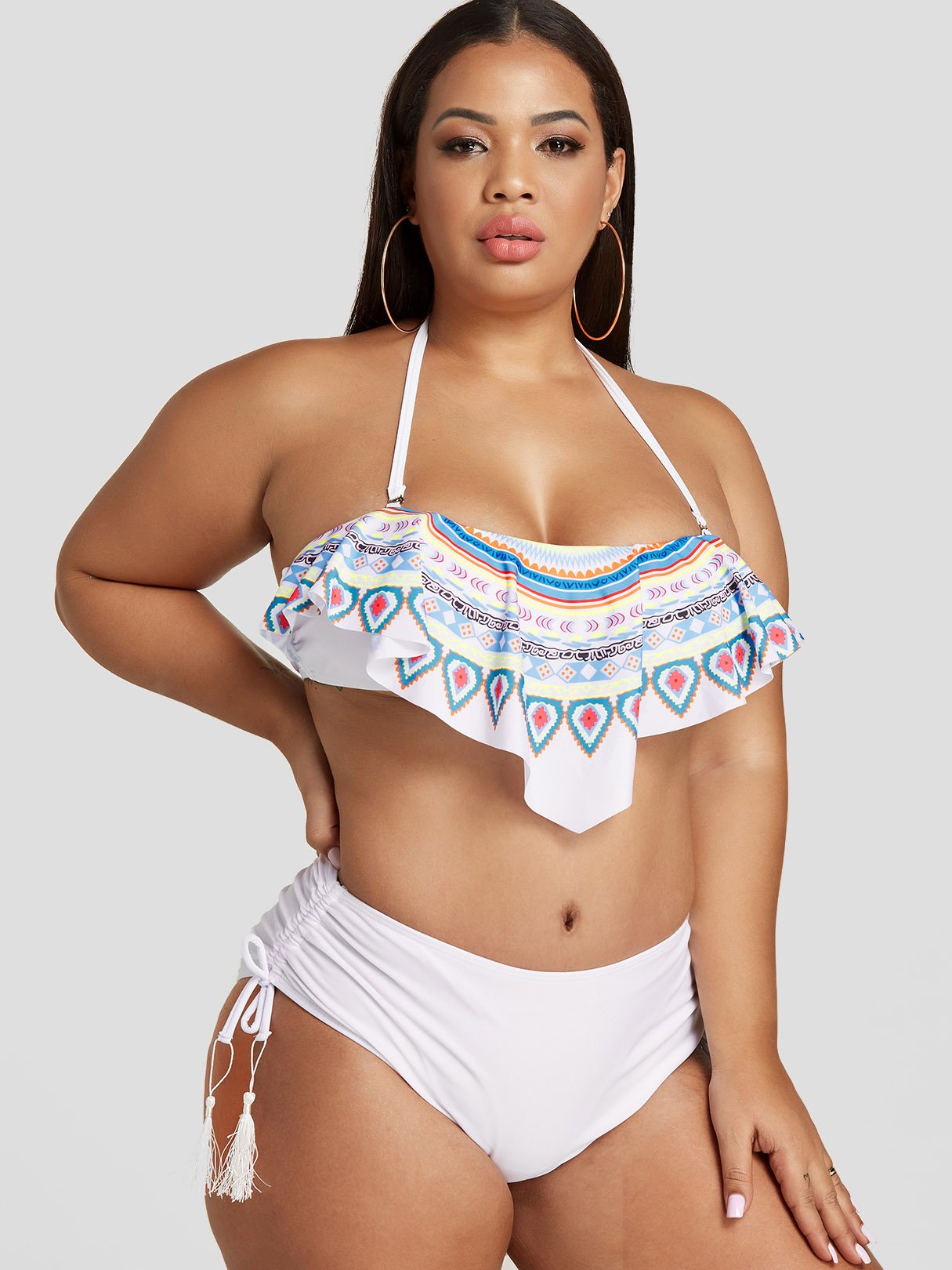 Custom Halter Style Plus Size Swimwear