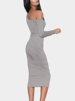 NEW FEELING Womens Grey Midi Dresses