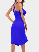 NEW FEELING Womens Blue V-Neck Dresses