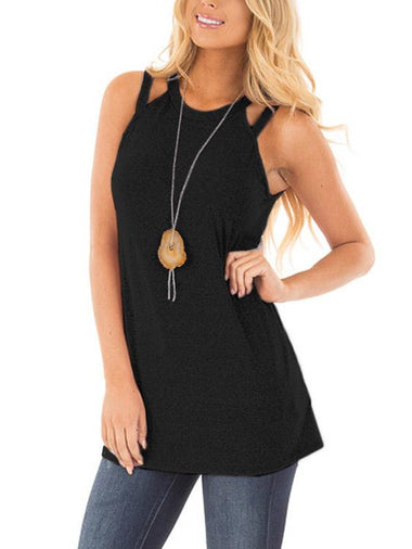 Wholesale Halter Sleeveless Black Camis
