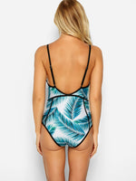 Custom Ladies V-Neck One-Pieces Swimwear