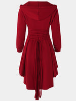 OEM Ladies Burgundy V-Neck Dresses