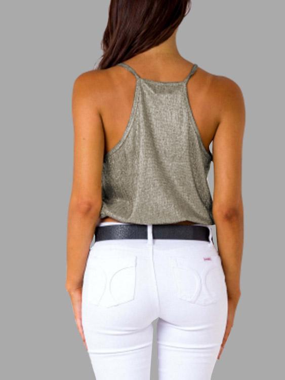 NEW FEELING Womens Light Green Camis