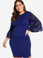 ODM Ladies Long Sleeve Plus Size Dress