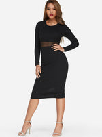 ODM Ladies Long Sleeve Sexy Dress