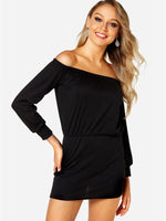 OEM Ladies Black Off The Shoulder Dresses