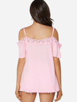 NEW FEELING Womens Pink Blouses