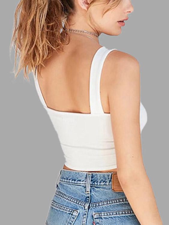 NEW FEELING Womens White Camis