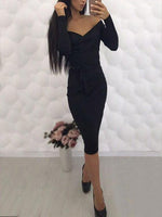 Custom Ladies V-Neck Dresses