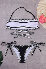 Wholesale Tube Top Sleeveless Two Piece Bikinis