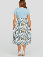 ODM Ladies Short Sleeve Plus Size Dress