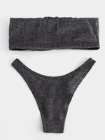 NEW FEELING Womens Grey Bikinis