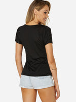 NEW FEELING Womens Black T-Shirts