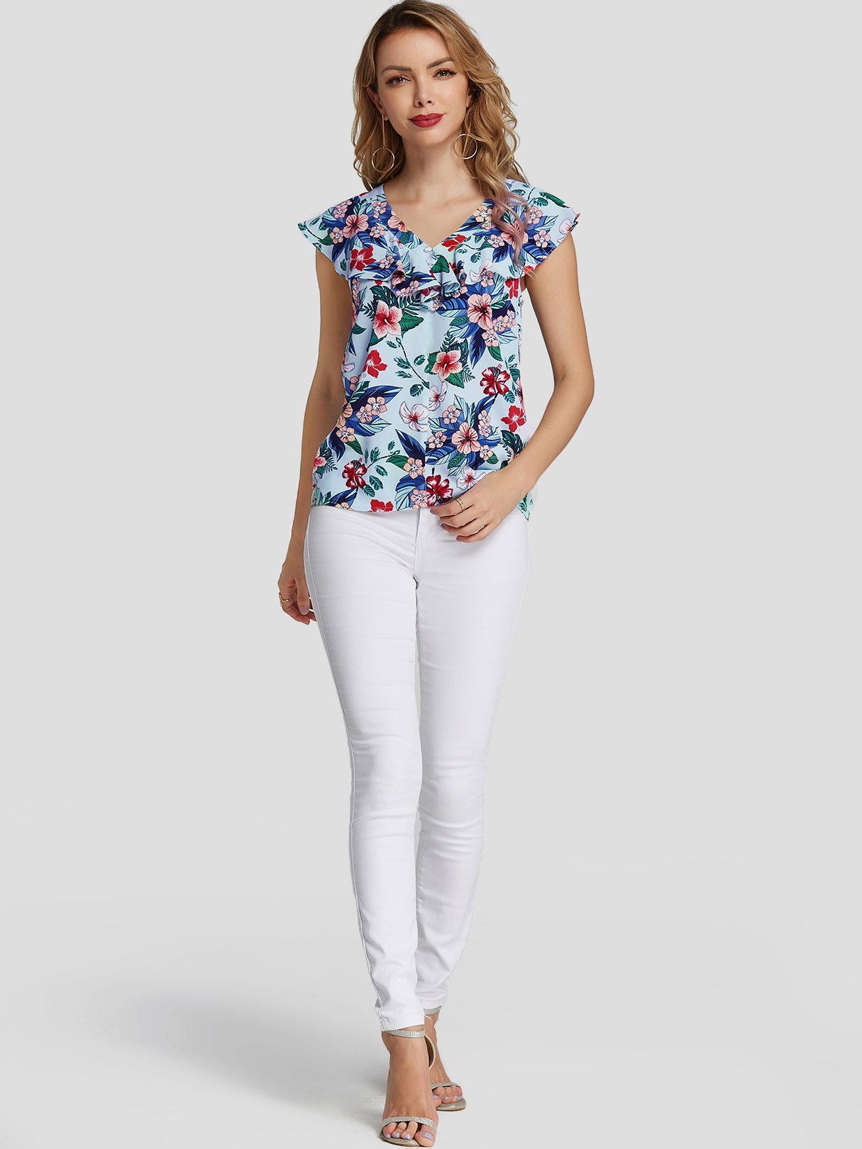 NEW FEELING Womens Light Blue Camis