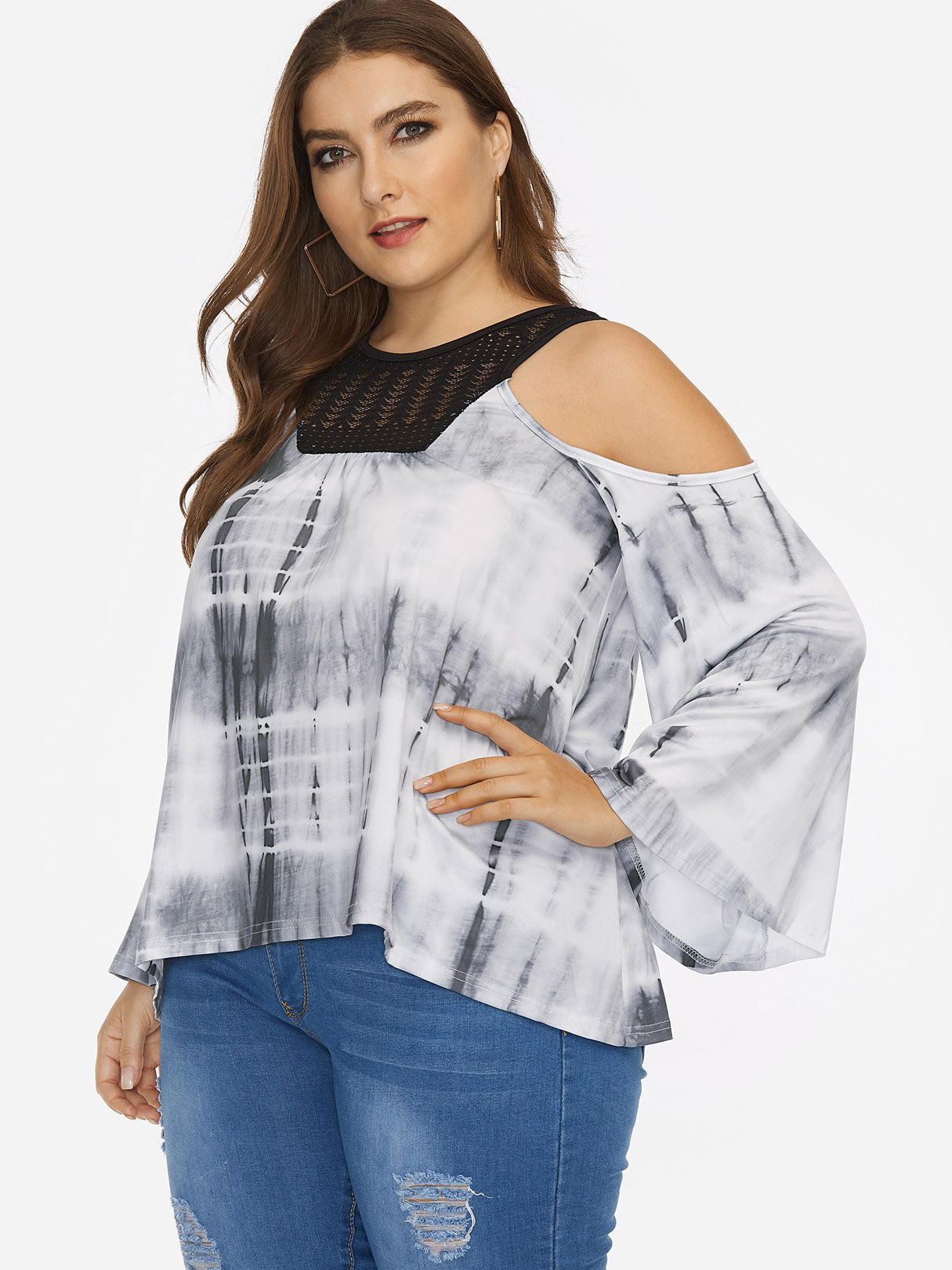 OEM Ladies White Plus Size Tops