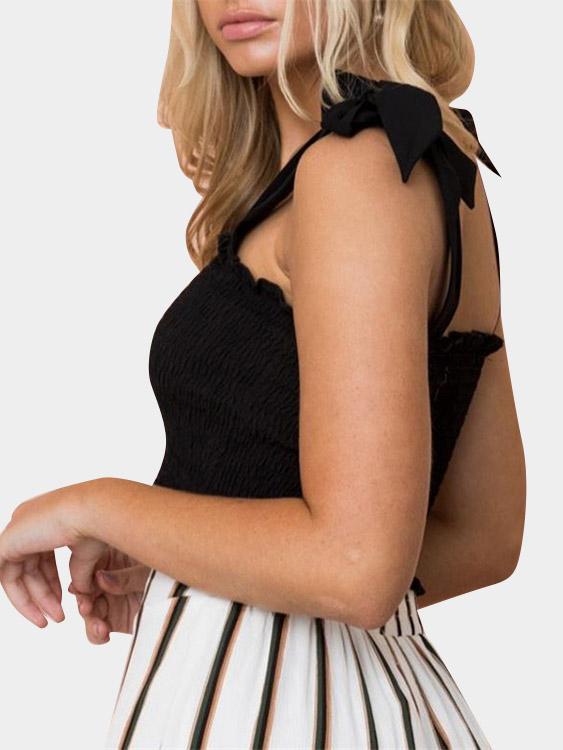 NEW FEELING Womens Black Camis