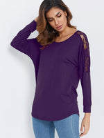 NEW FEELING Womens Purple T-Shirts