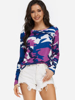 Wholesale Round Neck Camouflage Long Sleeve Camo T-Shirts