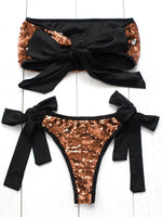 NEW FEELING Womens Brown Bikinis