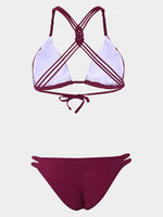 NEW FEELING Womens Burgundy Bikinis