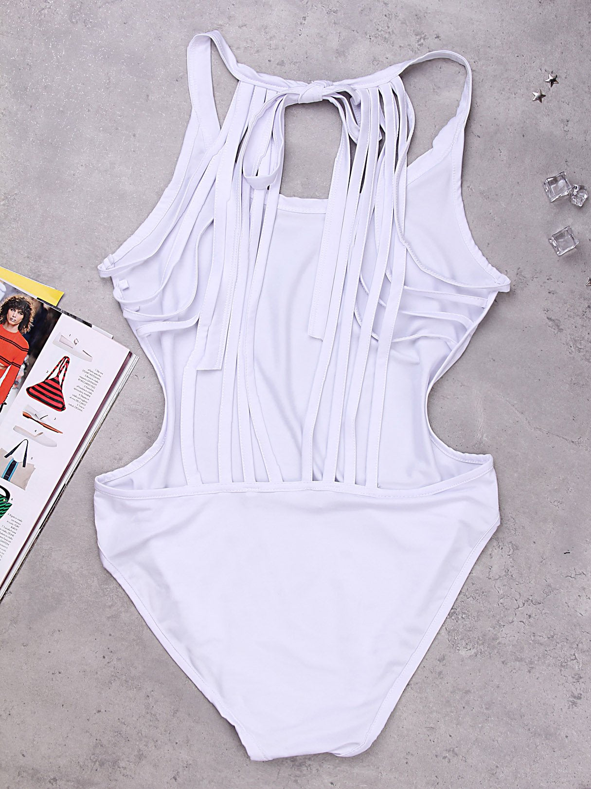 NEW FEELING Womens White One-Pieces