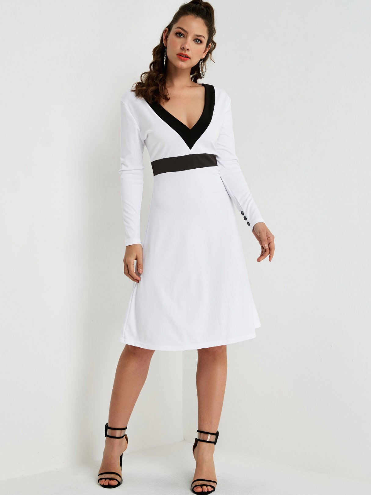 ODM Ladies Long Sleeve Midi Dress