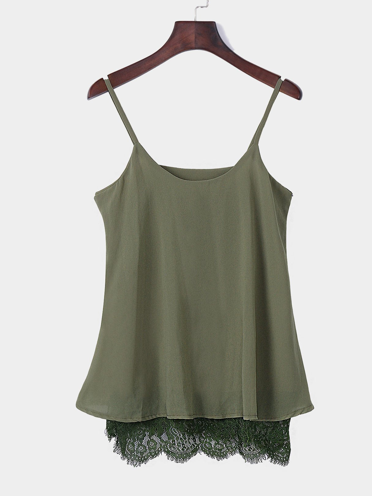 NEW FEELING Womens Army Green Camis