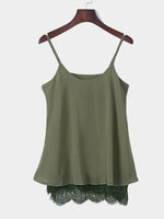 NEW FEELING Womens Army Green Camis