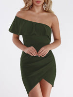 Custom Womens Orange Mini Dresses