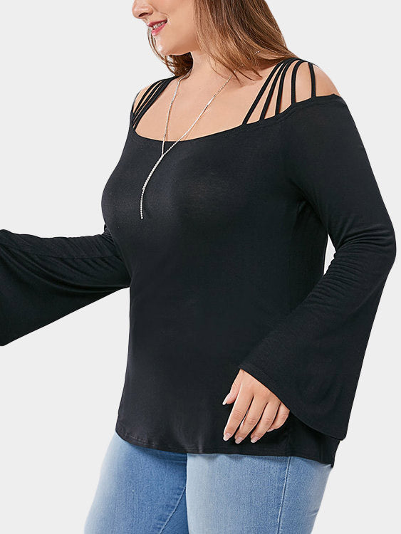 OEM Ladies Black Plus Size Tops