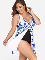 Custom Ladies Deep V Neck Plus Size Swimwear